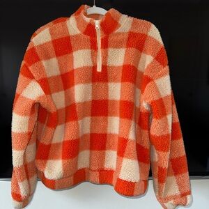 H&M Divided Vibrant Orange Fleece Jacket